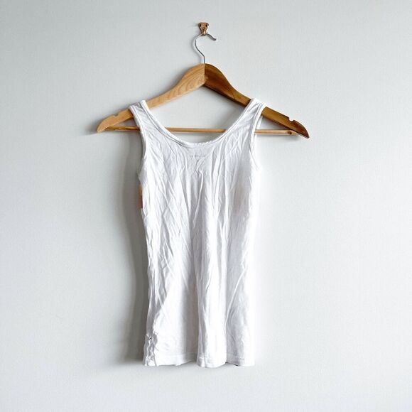 Karl Lagerfeld Womens K Print Modal Scoop Neck Pullover Tank Top White Size XS - Picture 2 of 7